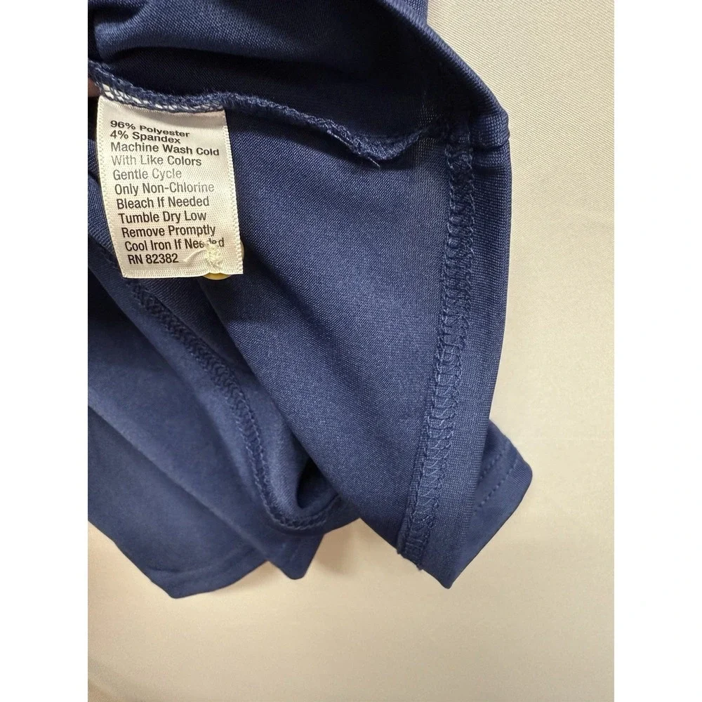 Crown‎ & Ivy Polo Shirt Mens Sz 2X Navy  blue Short Sleeve stretch NWT